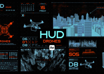 VideoHive HUD Drones for After Effects 44657282