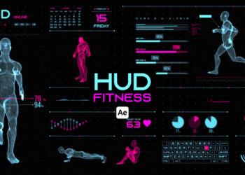 VideoHive HUD Fitness for After Effects 44657728