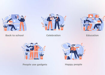 VideoHive Happy People and Education - Blue concept 44610756