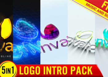 VideoHive Logo Intro Mega pack logo Reveal minimal logo opener Ident with free music and fx 44237783