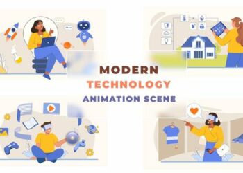 VideoHive Modern Technology Situation Animation Scene 43661103