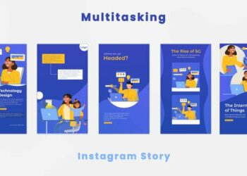 VideoHive Multitasking Work Instagram Story 44422364