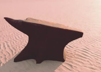 VideoHive Old Anvil on a Sandy Beach 43424841