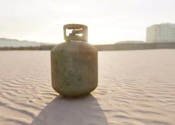 VideoHive Old Rusted Metal Gas Tank on the Beach 43425831
