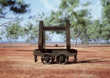 VideoHive Old Rusted Mining Cart in Desert 43426379