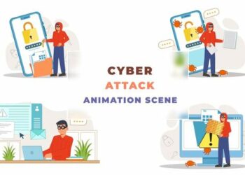 VideoHive Online Cyber Attack Animation Scene 43661206