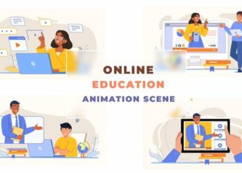 VideoHive Online Education Concept Animation Scene 43660440