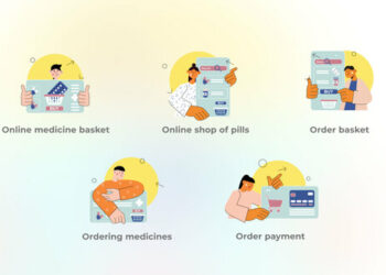 VideoHive Online Ordering of Medicines - Big Hands Flat Concepts 44462275