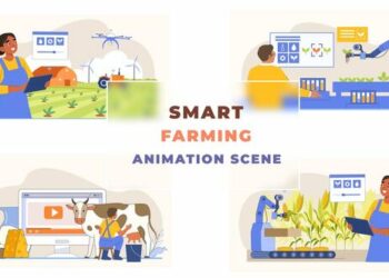 VideoHive Smart Farming Technology Animation Scene 43660960