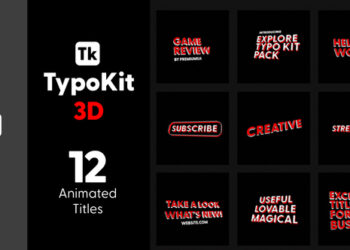 VideoHive Typo Kit 3D Titles for After Effects 44506534