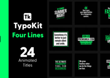 VideoHive Typo Kit Four Lines Titles for After Effects 44500807