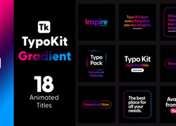 VideoHive Typo Kit Gradient Titles for After Effects 44480076