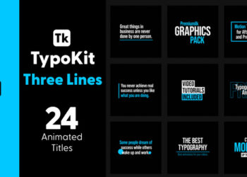 VideoHive Typo Kit Three Lines Titles for After Effects 44500690