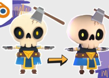 Blender: Make a Low Poly Skeleton 3D Character By Eve Paints