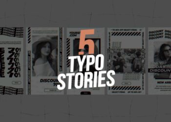 VideoHive 5 Typo Stories 45045657