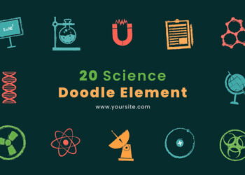 VideoHive Animated Science Doodles Element Pack After Effects Template 44677519