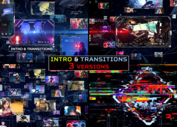 VideoHive Cyber Network Intro and Transitions 44033471