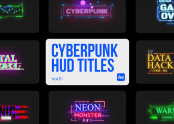 VideoHive Cyberpunk HUD Titles 01 for After Effects 44871454