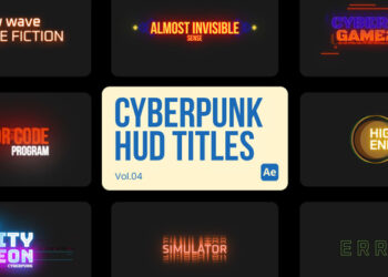 VideoHive Cyberpunk HUD Titles 04 for After Effects 45064165