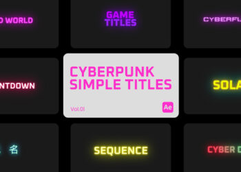 VideoHive Cyberpunk Simple Title 01 for After Effects 45066830