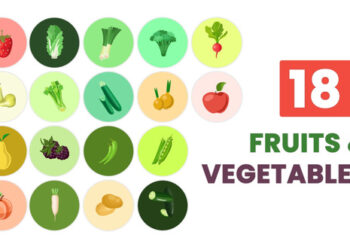 VideoHive Fresh Fruits And Vegetables Animated Element Pack After Effects Template 44677839