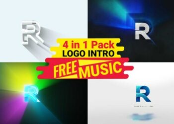 VideoHive Minimal Logo intro Pack 4 in 1 logo Opener logo animation free music 44453633