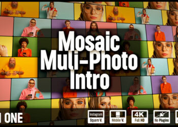 VideoHive Mosaic Multi-Photo Intro 40655053