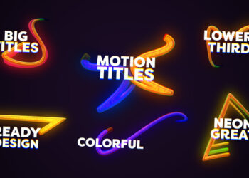 VideoHive Neon Lower Thirds Big Titles 45193263