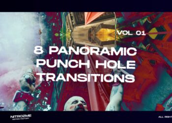 VideoHive Punch Hole Panoramic Transitions Vol. 01 44940787