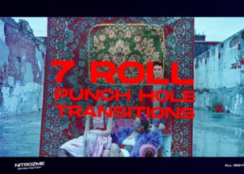 VideoHive Punch Hole Roll Transitions Vol. 01 44940707
