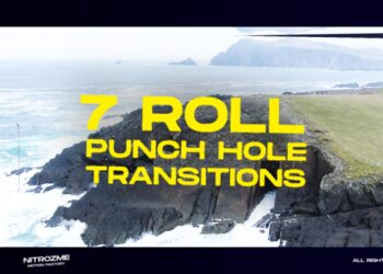 VideoHive Punch Hole Roll Transitions Vol. 03 44940713
