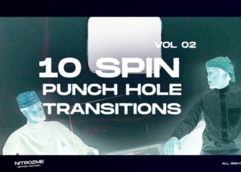 VideoHive Punch Hole Spin Transitions Vol. 02 44940756