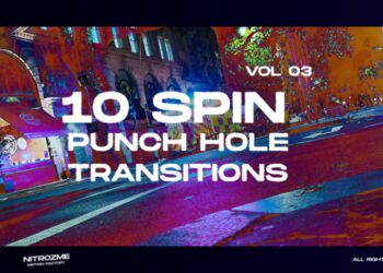 VideoHive Punch Hole Spin Transitions Vol. 03 44940761