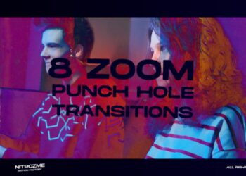 VideoHive Punch Hole Zoom Transitions Vol. 01 44940730
