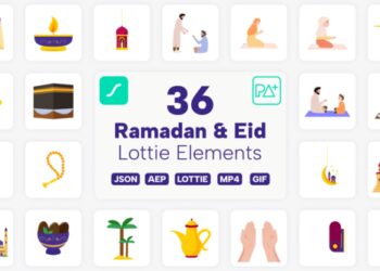 VideoHive Ramadan & Eid Lottie Elements 44528063