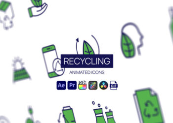 VideoHive Recycling Animated Icons 44952077
