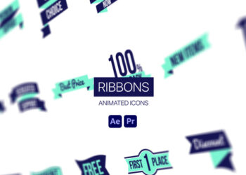 VideoHive Ribbons Animated Icons 44952091