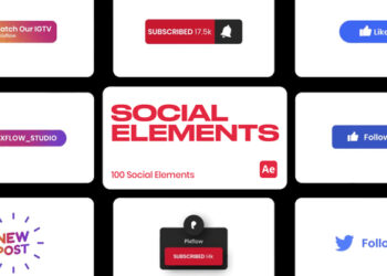 VideoHive Social Elements for After Effects 45737327