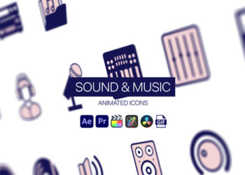 VideoHive Sound & Music Animated Icons 44952162