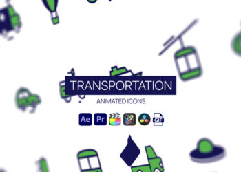 VideoHive Transportation Animated Icons 44952216