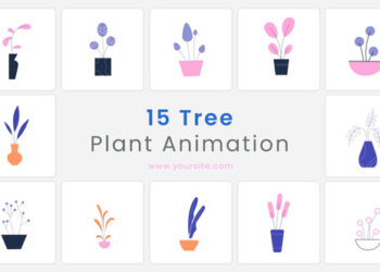 VideoHive Tree Plant Animation Element Pack After Effects Template 44912460
