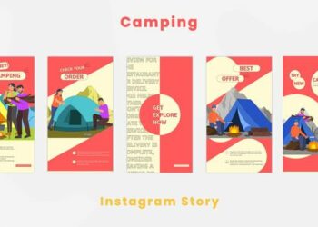 VideoHive Winter Camping Instagram Story 44420628
