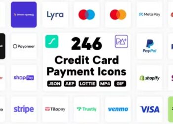 Videohive 246 Credit Card & Payment Lottie Icons 45183044