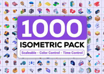 VideoHive 1000+ Isometric Icons Pack 45069763