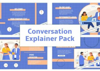 VideoHive After Effects Conversation Explainer Animation Scene Pack 45523607