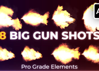 VideoHive Big Gun Shots Gunfire 1 45485639