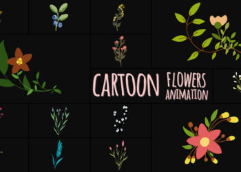 VideoHive Cartoon Flowers Animations for After Effects 45587706