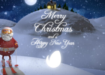 VideoHive Christmas Santa Ski 21117211