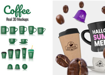 VideoHive Coffee Cup Real 3D Mockups 45571616