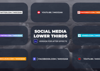 VideoHive Colorful Social Media Lower Thirds 45497109